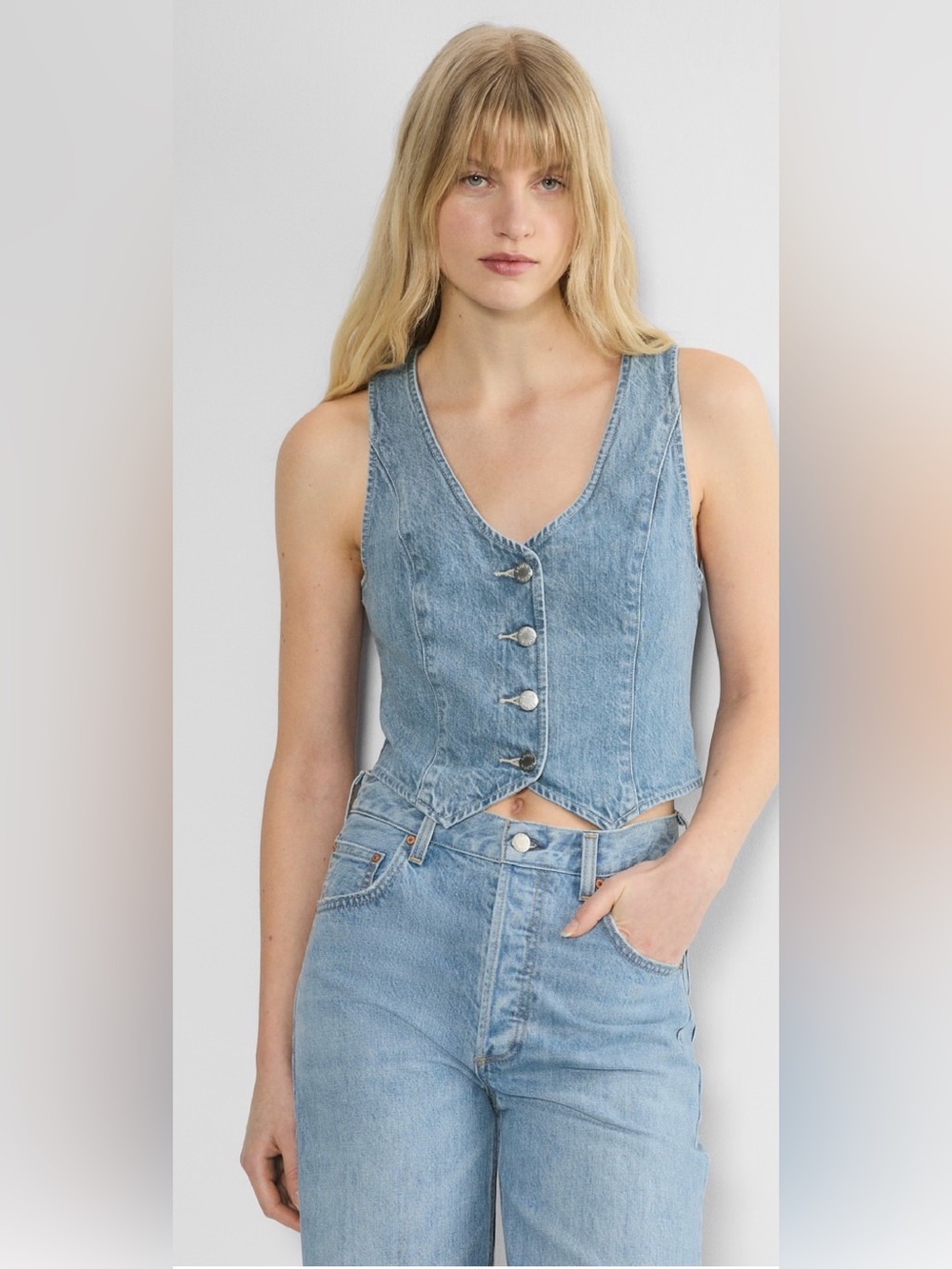 Denim Forum The ’90s Mia Denim Vest – Size Large